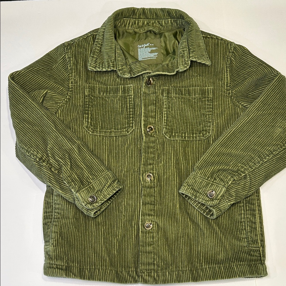 Cat & Jack Olive Corduroy Button-Up Shacket | Girls 8
